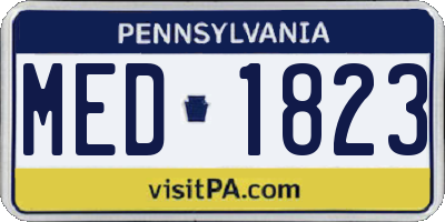PA license plate MED1823