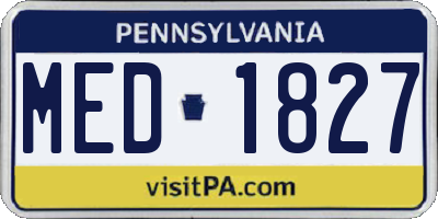 PA license plate MED1827