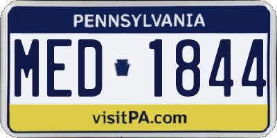 PA license plate MED1844