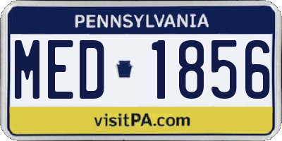 PA license plate MED1856