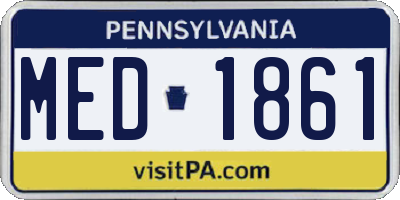 PA license plate MED1861