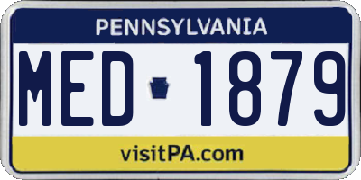 PA license plate MED1879