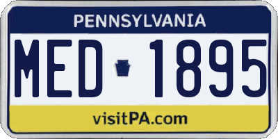 PA license plate MED1895
