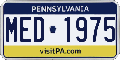 PA license plate MED1975