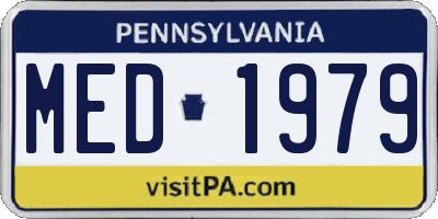 PA license plate MED1979