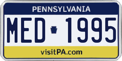 PA license plate MED1995