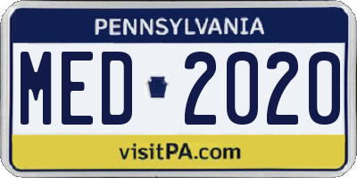 PA license plate MED2020