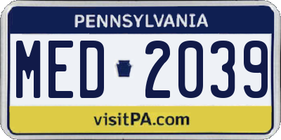 PA license plate MED2039