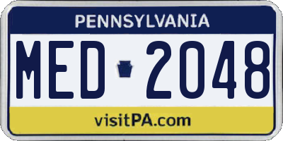 PA license plate MED2048