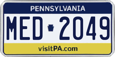 PA license plate MED2049