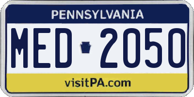 PA license plate MED2050