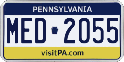 PA license plate MED2055