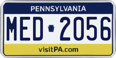 PA license plate MED2056