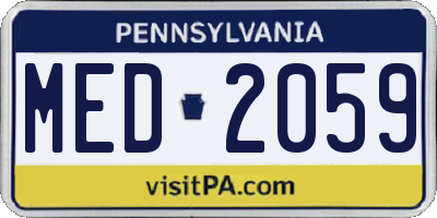 PA license plate MED2059