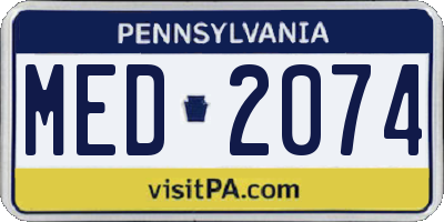PA license plate MED2074