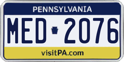 PA license plate MED2076