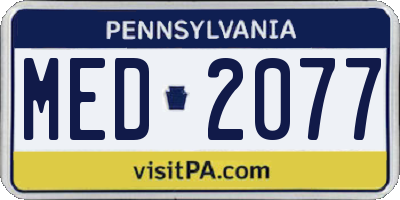 PA license plate MED2077