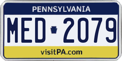 PA license plate MED2079