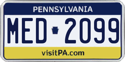 PA license plate MED2099