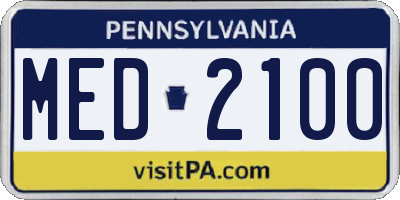 PA license plate MED2100