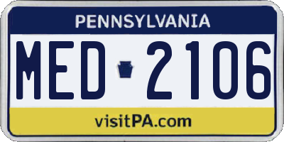 PA license plate MED2106