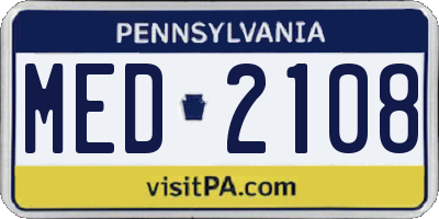 PA license plate MED2108