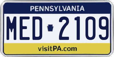 PA license plate MED2109