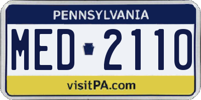 PA license plate MED2110