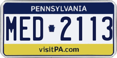 PA license plate MED2113