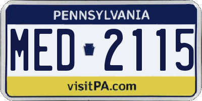 PA license plate MED2115