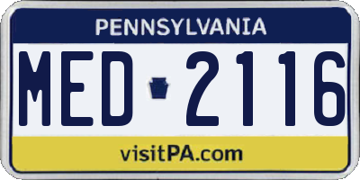 PA license plate MED2116