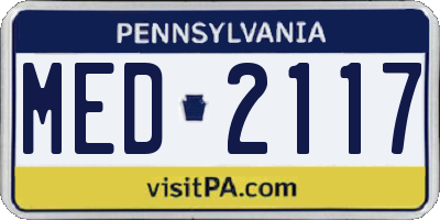PA license plate MED2117
