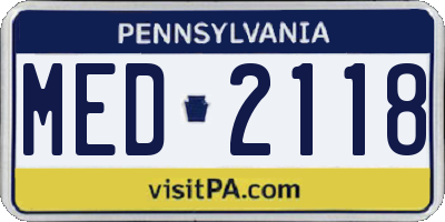 PA license plate MED2118