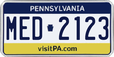 PA license plate MED2123