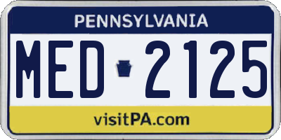 PA license plate MED2125