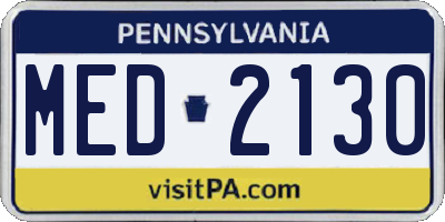 PA license plate MED2130