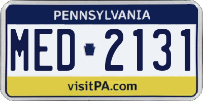 PA license plate MED2131