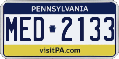 PA license plate MED2133