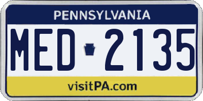 PA license plate MED2135