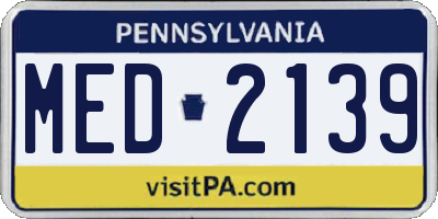 PA license plate MED2139