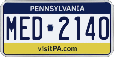 PA license plate MED2140