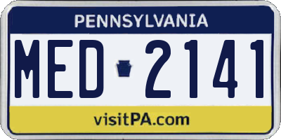 PA license plate MED2141