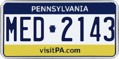 PA license plate MED2143