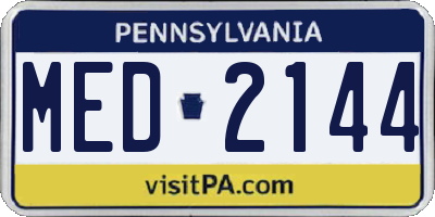 PA license plate MED2144