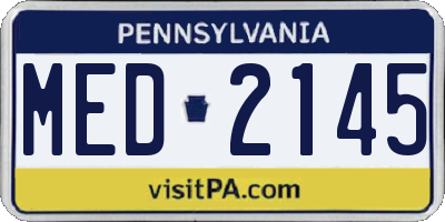 PA license plate MED2145