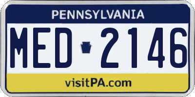PA license plate MED2146