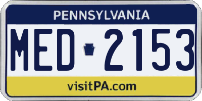 PA license plate MED2153
