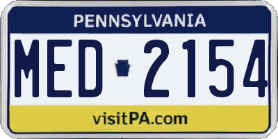 PA license plate MED2154