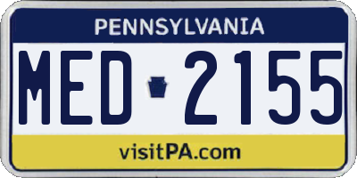 PA license plate MED2155