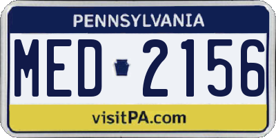 PA license plate MED2156